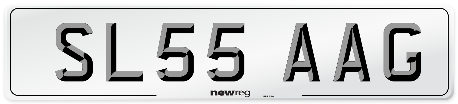 SL55 AAG Number Plate from New Reg